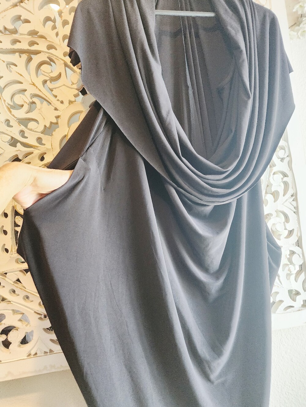 ALEMBIKA DESIGNED BY HAGAR ALEMBIK SAVOIR MAXI WOMENS BLACK DRESS SIZE 6 - Picture 8 of 16
